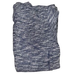 Susan Graver Womens 3X Weekend Space Dye Knit Cardigan Blue Open Front NWT